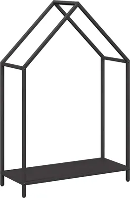 Produktbild von Brennholzregal Schwarz 60x25x90 cm Kaltgewalzter Stahl