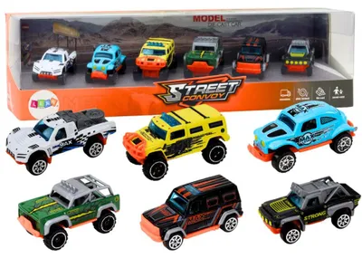 Produktbild von Leantoys Zestaw Metalowych Autek Terenowych 1:64 6 sztuk