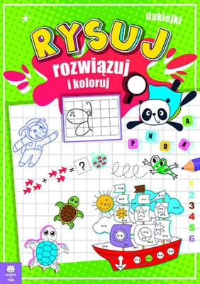 Obrázek produktu pro Rysuj, rozwiązuj i koloruj - książeczka edukacyjna dla dzieci