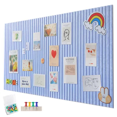 Immagine prodotto di Omgoods - Bacheca in feltro grande, 60 x 40 cm - Bacheca decorativa autoadesiva per ufficio e casa
