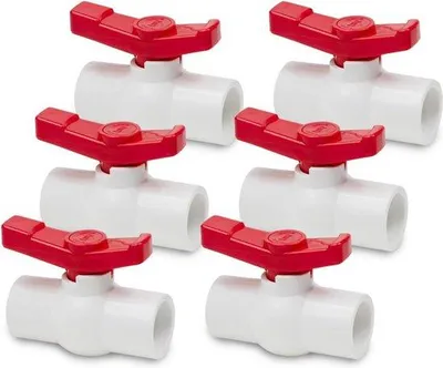Image de Robinet à boisseau sphérique en PVC de 40 mm, à 90 degrés, avec clapet anti-retour, vanne en PVC