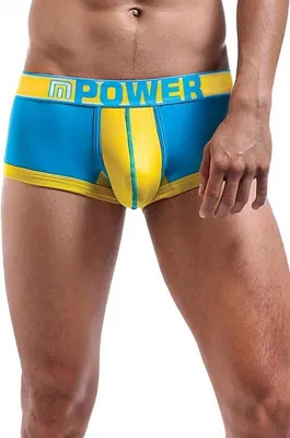 Produktbild von Male Power Attacker Mini Short Trunk Boxer blau/gelb XL