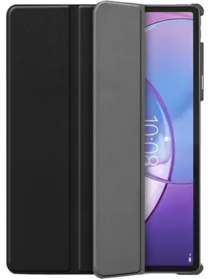 Image de Cazy Housse pour Tablette compatible avec Lenovo Idea Tab Pro (gen 2) - Étui TriFold Bookcase - Noir