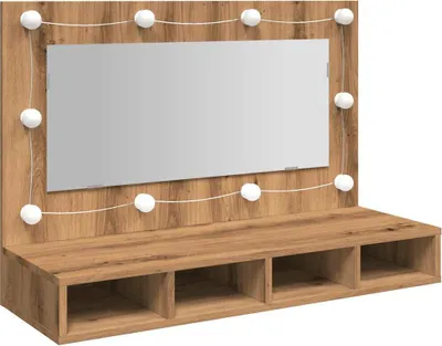 Produktbild von Spiegelschrank mit LED Artisan-Eiche 90 x 31,5 x 62 cm