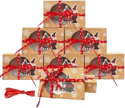 Produktbild von 12 Weihnachtsplätzchendosen mit Sichtfenster