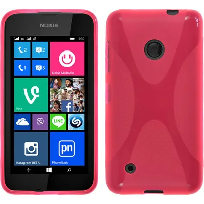 Produktbild von PhoneNatic Case kompatibel mit  Nokia Lumia 530 - pink Silikon Hülle X-Style Cover