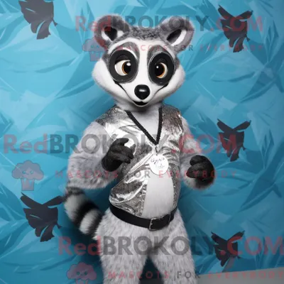 Zdjęcie produktu dla Sølv REDBROKOLY Civet-maskotdraktfigur ze bikini i mansjettknapper
