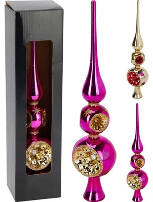 Image de Home & Styling Weihnachtsbaumspitze Glas 30cm Dekoration bunt assortiert