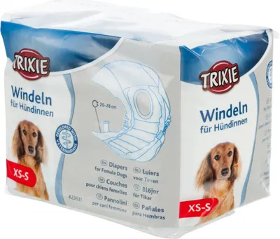 Produktbild von TRIXIE Windeln für Hündinnen, XS–S: 20–28 cm, 12 Stück