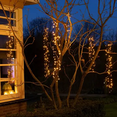 Produktbild von LED Lichterkette Kaskadenbeleuchtung - 18 Stränge - 1080 warmweiße LED - 8 Funktionen - für Außen
