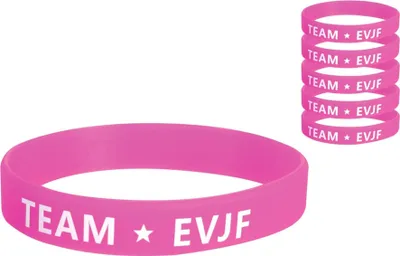 Produktbild von 6 Armbänder Team Braut Silikon pink - Einheitsgröße