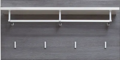 Produktbild von trendteam Garderobe Paneel Line Sard. Rauchsilber/Weiß Melamin/ 80 x 40 x 28 cm