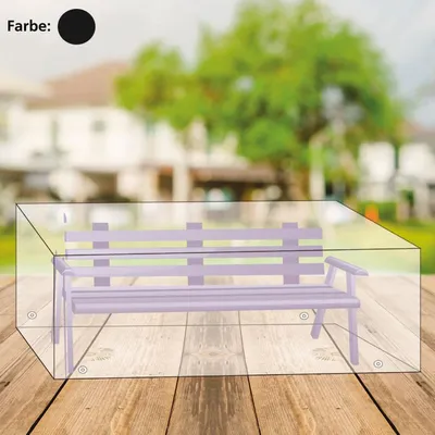 Image de Housse de protection anthracite pour banc 3 places Housse de protection jardin 170x70x100cm