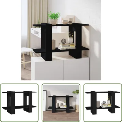 Produktbild von The Living Store Bücherregal/Raumteiler Schwarz 80x30x51 cm