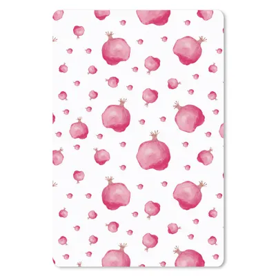 Produktbild von MuchoWow® Mauspad Mousepad Granatapfel - Obst - Aquarellfarbe 40x60 cm - Mousepads - Maus Mat - Pad - Mausunterlage - Schreibtisch Accesoire