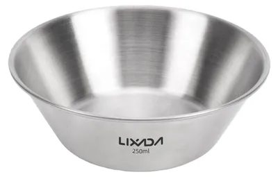 Produktbild von 250ml Stainless Steel Bowl Camping Salad Fruit Sauce Dishes Rustproof for Home Restaurant Outdoors Stainless Steel Handleless Bowl 1 piece