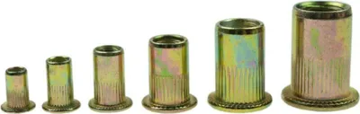 Produktbild von 150 Stk Set Nieten Muttern Stahl M3 - M10 Gewinde Einsatz Sortiment M542