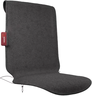 Productafbeelding van Draagbare Stoelverwarmer - Draadloze Warmte - Ontspannen Zitten - Infrarood Warmtetechniek - 45x115 cm - Grijs