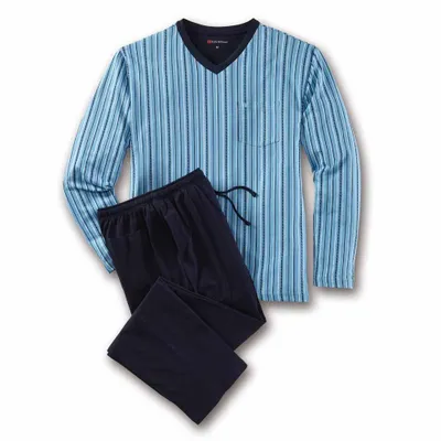 Produktbild von Rick Armand Schlafanzug zweiteilig bestehend aus langarmigem Oberteil und langer Hose