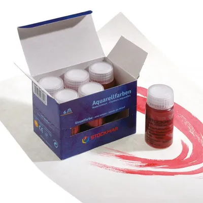 Produktbild von Stockmar Aquarellfarben Zinnoberrot, 6x20ml, hohe Lasurfähigkeit, lichtecht