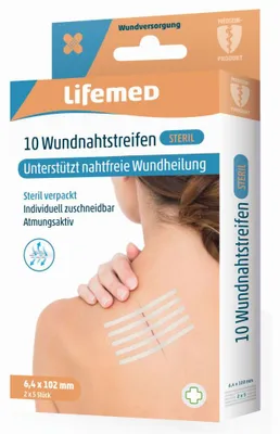 Produktbild von Lifemed Wundnahtstreifen 2x 5 Stück - 6mm x 100mm