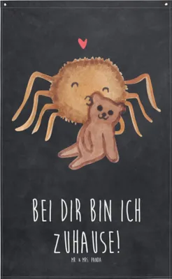 Produktbild von Mr. & Mrs. Panda Wandbild Spinne Agathe Teddy - Kreidetafel - Geschenk, Gobelin, Verliebt, Dankeschön, Wandtuch, Wandbehang, Treue, Liebesbeweis, Wandteppich, Wandschmuck