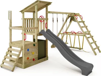 Immagine prodotto di Torre giochi Fatmoose FruityForest Fun XXL con struttura a surf e scivolo, color antracite