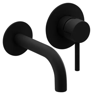 Immagine prodotto di Herzbach DEEP BLACK, miscelatore monocomando da appoggio per lavabo, set di colori, sporgenza di 16 cm