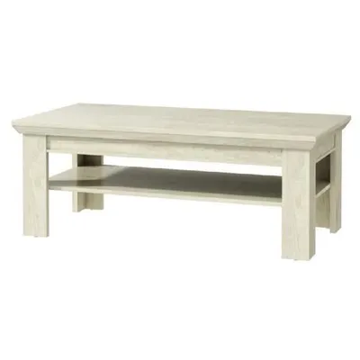 Produktbild von FORTE Kashmir Couchtisch mit Ablagefläche, Holzwerkstoff, Pinie Weiß, 120 x 45 x