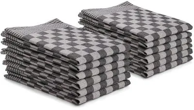 Immagine prodotto di Ibenzoa® Set da 12 strofinacci da cucina – 100% cotone, 50 x 70 cm, Oeko-Tex, strofinacci assorbenti con passacorda, lavabili fino a 60°C