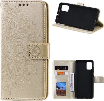 Obrázek produktu pro Pouzdro pro Motorola Moto G9 Plus Mobile Bag Flip Case Cover Bumper Mandala Gold