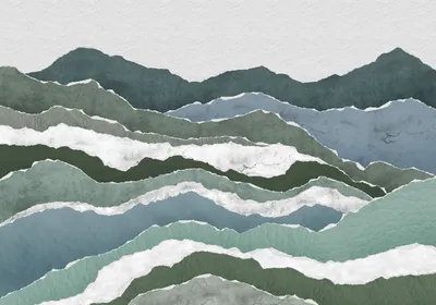 Produktbild von Sanders & Sanders Fototapete Landschaft Grün und Blau 400 x 280 cm