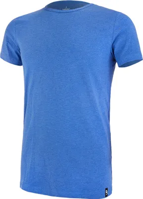Produktbild von Herren T-Shirt kurzer Ärmel dünn U Ausschnitt Outlast® - blau meliert, S