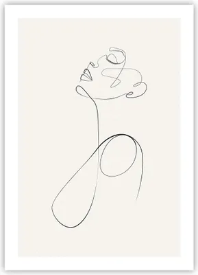 Produktbild von Poster - Poster ohne Rahmen - Linie Linie Frau - 50x70 cm - Wand Bild - Wanddeko - Wandbilder - Kunstposter - Wandposter - Bilder - Kunstdruck - Wanddekoration - Wandbild - P2XPA50x70-5112