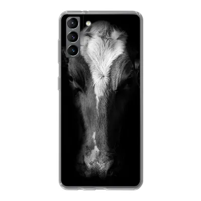Produktbild von MuchoWow® Handyhülle Schutzhülle Hülle für Samsung Galaxy S21 Plus Kuh - Tiere - Schwarz Silikon Softcase Handy Hülle - Handy-Tasche