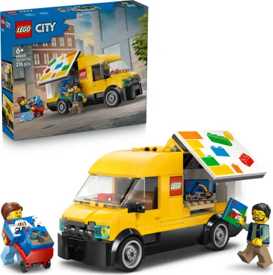 Produktbild von LEGO City: Der LEGO Lieferwagen - Modellbau mit 2 Minifiguren, Transportwagen und Zubehör - Geburtstagsgeschenk für Jungen ab 6 Jahren - 60500