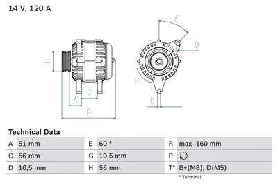 Produktbild von BOSCH 0 986 039 250 Generator x