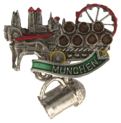 Hutanstecker Festumzug mit hängendem Bierkrug von Hut-Breiter in bunt