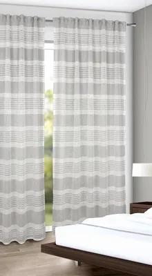 Produktbild von Fertigschal verdeckte Schlaufen "Bao" - Größe (HxB) 245x135cm silber