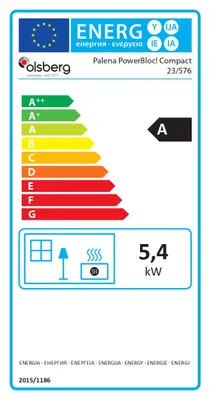 Immagine prodotto di Stufa Olsberg Palena Compact PowerBloc 5 kW acciaio-nero