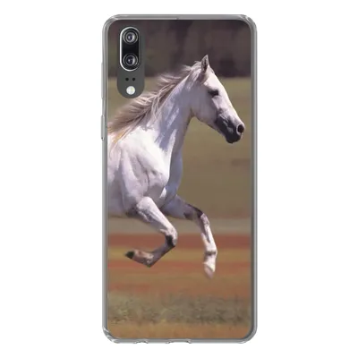Produktbild von MuchoWow® Handyhülle Schutzhülle Hülle für Huawei P20 Pferd - Licht - Gras Silikon Softcase Handy Hülle - Hardcover
