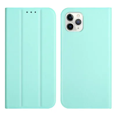 Image de Étui König Design compatible avec l'iPhone 13 Pro Max d'Apple - Étui en similicuir pour téléphone portable - Vert