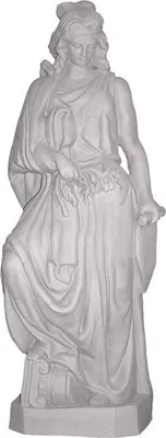Produktbild von Casa Padrino Luxus Jugendstil Deko Skulptur Dame Grau H. 135 cm - Prunkvolle Keramik Statue - Handgefertigte Deko Figur - Garten & Terrassen Deko Accessoires