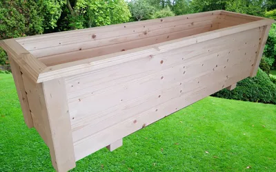 Produktbild von Hochwertiger ClassiV unbehandelt Außenmaße 50 x 30 x 26 cm Blumenkasten Hochbeet Pflanztrog Nr. PK - REAL-2418