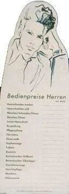 Produktbild von Preistafel zur übersichtlichen Anzeige von Bedienpreisen für Herren, 30x40 cm