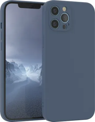 Produktbild von EAZY CASE - TPU Hülle für Apple iPhone 12 Pro Max, TPU Case stoßfeste Handyhülle, weiches Cover mit Kameraschutz, Silikonhülle in Dunkelblau