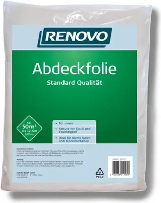 Produktbild von 50qm PE-Allzweckfolie Malerabdeckfolie (4x12,5m)