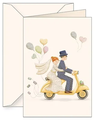 Imagen del producto de Karnet B6 + sobre 6176, "Matrimonio", Scooter - Tassotti