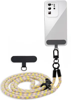 Produktbild von Cadorabo Handykette für Xiaomi RedMi NOTE 8 PRO in GELB - GRAU - Handy Hülle mit Verstellbaren Band Kordel zum Umhängen