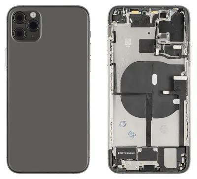 Produktbild von iPhone 11 Pro Max Gehäuse mit Backcover Spacegrau